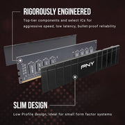 PNY XLR8 DDR4 3600MHz LP Kit Gaming 16GB 3600MHz Low Profile Desktop Memory Kit, 2x8GB, CL18, Aluminum Heat Spreader