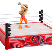 Mattel WWE Knuckle Crunchers Rebound Ring Playset with 2.5-Inch Seth Rollins Action Figure, Flex Mat Technology, Seven Ringside Accessories, Durable Plastic