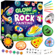 Syncfun Glow in the Dark Rock Painting Arts and Crafts Kit for Kids Ages 6-12, 43 Pieces