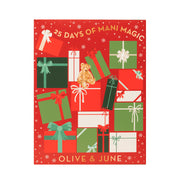 Olive & June 25 Days of Mani Magic Advent Calendar, Pink, 25 Mini Gifts Including Limited Edition Nail Polishes, Press-On Sets, Nail Care Tools