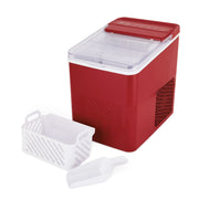 Mainstays MS9502550614-04 Countertop Ice Maker, Red Sedona, 9 Bullet Cubes, 2 Ice Sizes