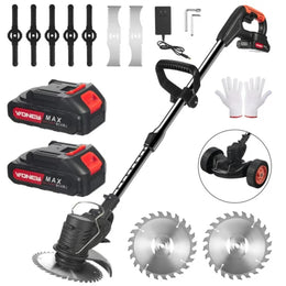 G PEH 230.6920012 Weed Wacker 3 in 1 Cordless Push Lawn Trimmer with Wheels Weed Eater Tool