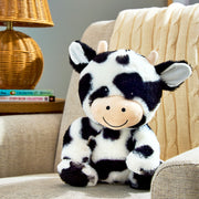 Spark Create Imagine Cow Plush Toy, Black and White, 10in