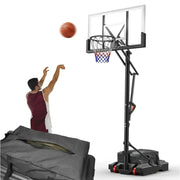 Virnaz 44 Inch Portable Basketball Hoop & Goal With Quickly Height Adjusted 7.6 - 10 Ft