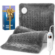 RENPHO Heating Pad for Back Pain Relief and Period Cramps, 12 x 24 in, Gray, 10 Heat Settings, Auto Shut-Off R-U005