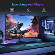 Z Z-Edge UG27Q 27-inch Curved Gaming Monitor 16:9 2560x1440 165/144Hz 1ms Frameless LED Gaming Monitor, AMD Freesync Premium Display Port HDMI
