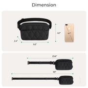 Bagsmart Womens Fanny Pack Lightweight Crossbody Belt Bag Adjustable Strap Fashion Waist Pack for Travel Workout Beige BM0110032AN498