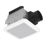 Homewerks 7130-19-BT 80 CFM / 1.5 Sones Exhaust Fan Ventilation with Bluetooth Speaker & Dimmable LED Light, White