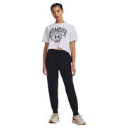 Under Armour Rival Fleece Joggers for Ladies - Black/White - S - Regular