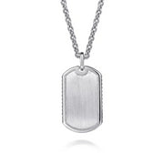 Unbranded 925 Sterling Silver Dog Tag Pendant