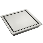 EVERSTEIN 5.9 in Square Shower Drain with Reversible Tile-In Cover, Brushed Nickel, 304 Stainless Steel, Removable Hair Strainer, Adjustable Leveling Feet, SFS-3066-NK
