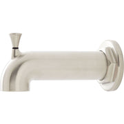 Signature Hardware Gunther 5-Inch Integrated Diverter Tub Spout, Brushed Nickel, Brass Construction, Single Hole Deck Mount, 953083