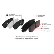 Dynamic Friction Company 5000 Advanced Ceramic Rear Brake Pads, Rear Set, Fits 1991-1993 Nissan NX, 1991-1994 Nissan Sentra, 1551-0511-00