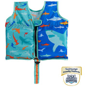 SwimWays Swim Vest Personal Flotation Device with Shark Design, UPF 30+ Protection, Adjustable Straps for Toddlers 2-4 Years, 20148024