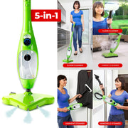 H2O Mop X5 Elite Basic 5-in-1 Steam Cleaning System, Dualblast Steam Mop Head, Chemical-Free, Lightweight, Adjustable Height, Multi-Surface Cleaner
