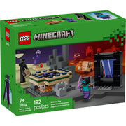 LEGO Minecraft Nether & End Portal Journey Toy Building Set, 192 Pieces, Cool Hero Minifigure, Multicolor, 21584