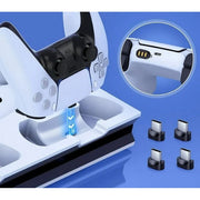 Esywen Q263 PS5 Stand Cooling Fan for PS5 Slim , White