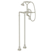 Rohl AKIT1401NLMPN Italian Bath Floor Mounted Clawfoot Tub Filler - Nickel