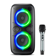 Ortizan Ortizan-P6 Bluetooth Speaker, Ortizan P6 Party Speaker with Wireless Microphone, Black