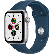 Apple Watch SE Cell 44mm Silver Aluminum - Abyss Blue Sport Band MKRJ3LL/A