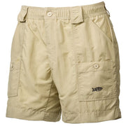 AFTCO Original Fishing Shorts for Men, 3-Ply DuPont Supplex Nylon, Khaki, Size 46, 7 Pockets, Stretch Waistband, M01L