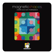 Brainwright 48-Piece Magnetic Shapes Circle in Square Puzzle, Wooden, Multicolor, Travel-Friendly Tin, 8x8 in, 8107-5