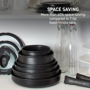 T-fal L816SE74 Ingenio Expertise 14 Piece Nonstick Cookware Set, Blue