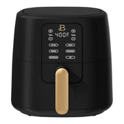 Beautiful 29029 6 Qt Air Fryer with TurboCrisp Technology, Black Sesame