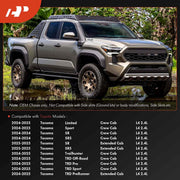 A-Premium Mud Flaps for Toyota Tacoma 2024 2025, 4PCS No-Drill Front and Rear Splash Guards, Black PP+TPE Mudguards with Hardware Kit