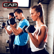 CAP Barbell 45lb Rubber Coated Hex Dumbbell, Non-Slip Chrome Steel Handle, Single, SDR1-045