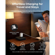Anker Nano Charger, 35W Max, Dual USB-C Ports, Built-In Retractable USB-C Cable, Compact White, A2658