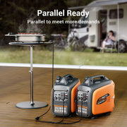 Efurden 2800W Portable Inverter Generator, Gas Powered, EPA Compliant, CO Shutdown, Low Noise, Parallel Capability, Orange