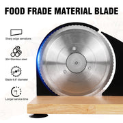 Vanerepok Manual Bread Slicer, Adjustable Thickness Up to 0.9 in, Hand Crank Cutter with Stainless Steel Serrated Blade, Wood Handle, Black