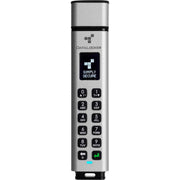 DataLocker K350 Encrypted USB Flash Drive, 16 GB, AES 256-bit Encryption, FIPS 140-2 Level 3, MIL-STD-810G Rated, IP67 Waterproof, USB 3.1 Gen 1 Type A, Digital Display with Keypad