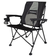 STRONGBACK Elite Folding Camping Chair with Patented Lumbar Support, Heavy-Duty Alloy Steel Frame, Black