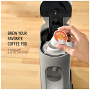 Ninja Pods & Grounds Hot & Iced Single-Serve Coffee Maker, K-Cup Pod Compatible, Rapid Cold Brew, Gray Stone, PB045ST