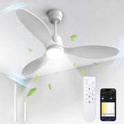 BlitzWill Ceiling Fans with Lights and Remote White-52in