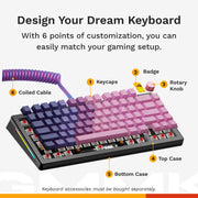Glorious GMMK 3 HE 75% Wired Gaming Keyboard with Hall Effect Linear Switches, Rapid Trigger, Adjustable Actuation, RGB Backlighting, Hot Swappable, Modular Gasket System, Double-Shot PBT Keycaps, Black