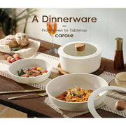Carote Nonstick Cookware Sets, 17 Pcs Non Stick Pots and Pans Set with Removable Handle, White