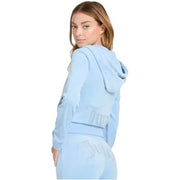 Juicy Couture Velour Frosted Tracksuit, Luxe Velour Fabric, Kangaroo Pockets, J Pull Zipper, Large