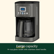 Cuisinart DCC-3200BKSNAS 14-Cup Coffee Maker with Water Filtration, Black Stainless Steel