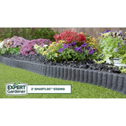 Expert Gardener DCEGTE2SLBK8 Recycled Rubber Garden Border Landscape Edging, 2 in x 3 ft, Black, Pack of 8