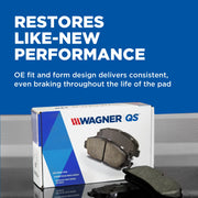 Wagner Brake Ceramic Rear Disc Brake Pad Set, Zero Copper Formulation, Premium Stainless-Steel Hardware, ZD1423