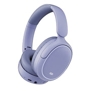 IKT Hybrid Active Noise Cancelling Over-Ear Headphones, Bluetooth 5.4, 50H Playtime, 4 Mics Clear Call, Bass Boosted 90%, Purple