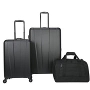 Protege 3 Piece Hardside Luggage Set, Black, 28