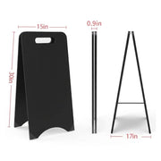Afoxsos Frame Chalkboard Sign Stand, 15 x 30 Inches, Double-Sided Foldable Sidewalk Board