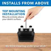 Mount-It Dual Monitor Desk Mount, Full Motion Arms, Height Adjustable, Fits Two 17