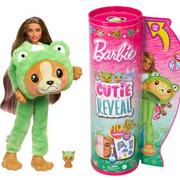 Barbie MTHRK24 Cutie Reveal Puppy as Frog Costume-Themed Series Doll & Accessories with 10 Surprises
