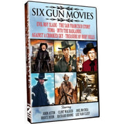 Shout! Factory Six Gun Movies Collection DVD, Six Classic Western Films, Two-Disc Set, 480p, English Subtitles, 527 Minutes Runtime