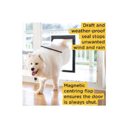 Hakuna Pets 1172 Large Deluxe Aluminum Pet Door for Dogs, Adjustable Tunnel for Walls and Screens up to 2.8 in.